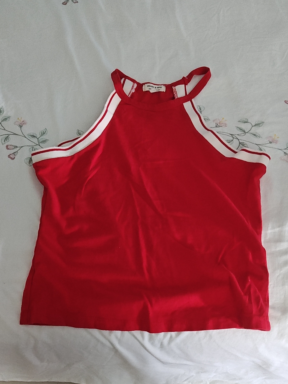 Heart & Hips Tank Top  Size Med Red‎ Racer back